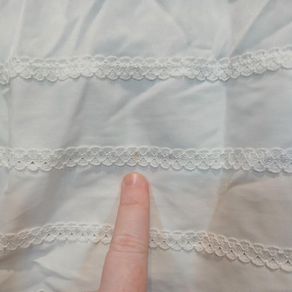VTG Lorraine slip SZ Tall 38 soft girl fairy retro bridal romantic coquette - Picture 5 of 5